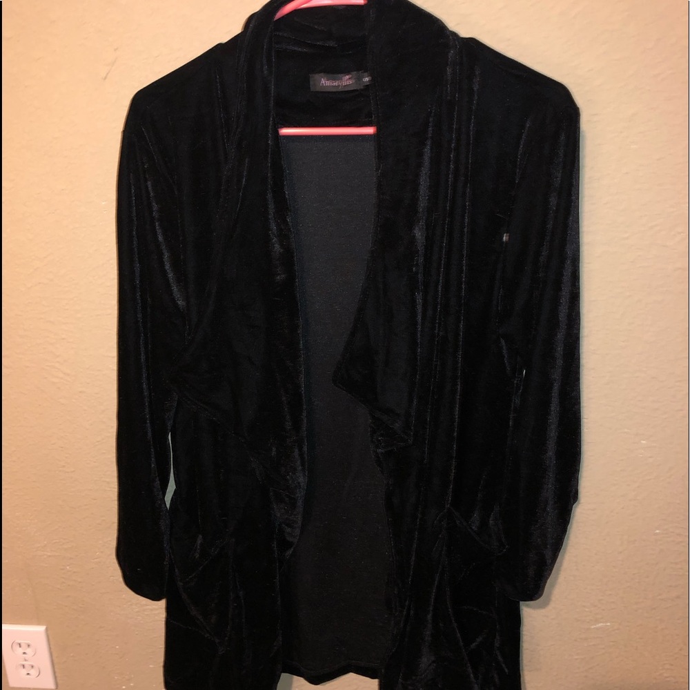 Velvet Drape Blazer